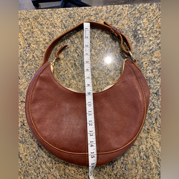 Portland Leather Nora Shoulder Purse Brown Leather - Picture 8 of 11